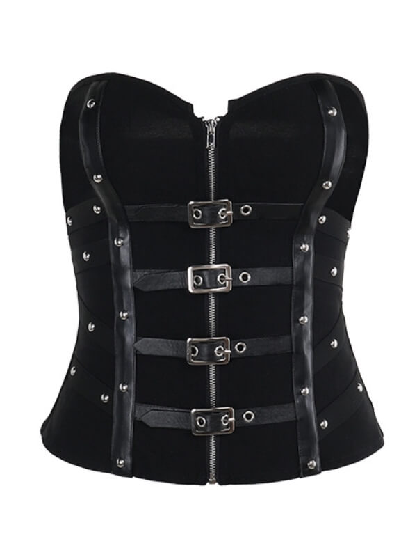 cutiekill-punk-girl-leather-buckle-bustier-corset-ah0701-2