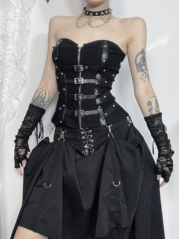 cutiekill-punk-girl-leather-buckle-bustier-corset-ah0701-4